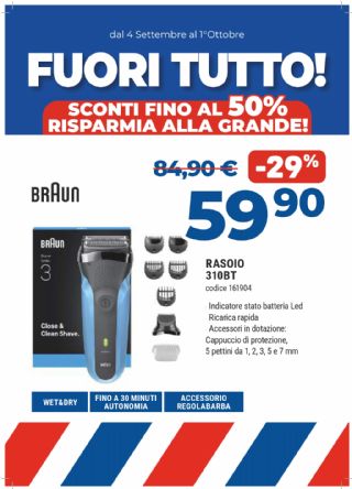 BRAUN RASOIO 310BT